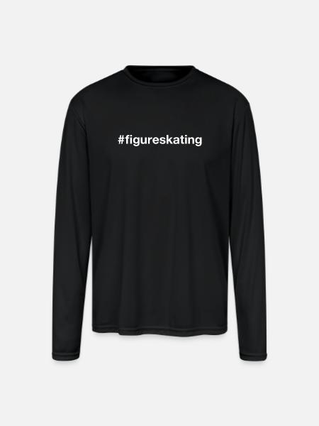 Figure Skating - Men's Moisture Wicking Performance Long Sleeve T-Shirt - black