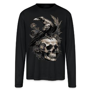 dark soul - Men's Moisture Wicking Performance Long Sleeve T-Shirt - black - Front