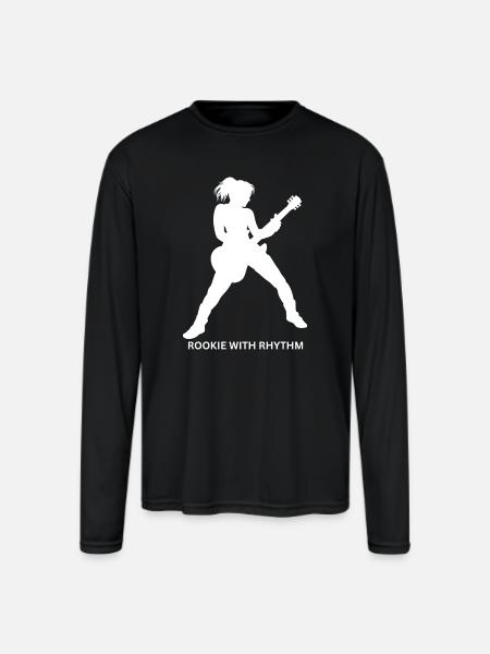 Rookie_With_Rhythm - Men's Moisture Wicking Performance Long Sleeve T-Shirt - black