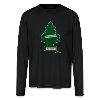Up North Scent - Men's Moisture Wicking Performance Long Sleeve T-Shirt - black - Front