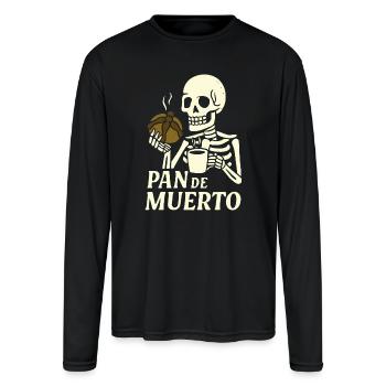 Pan de Muerto Skeleton Brew - Men's Moisture Wicking Performance Long Sleeve T-Shirt - black - Front