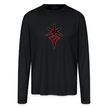 Dark Knight DRK FFXIV Dark Knight T shirt - Men's Moisture Wicking Performance Long Sleeve T-Shirt - black - Front