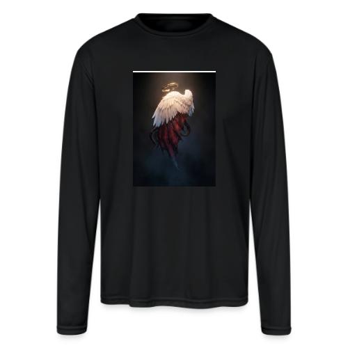 Angel vs Demon Wings Dark Aesthetic Gothic T-Shirt - Men's Moisture Wicking Performance Long Sleeve T-Shirt