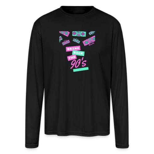 Bring Back The 90s Nostalgia Design| Retro 90s Art - Men's Moisture Wicking Performance Long Sleeve T-Shirt