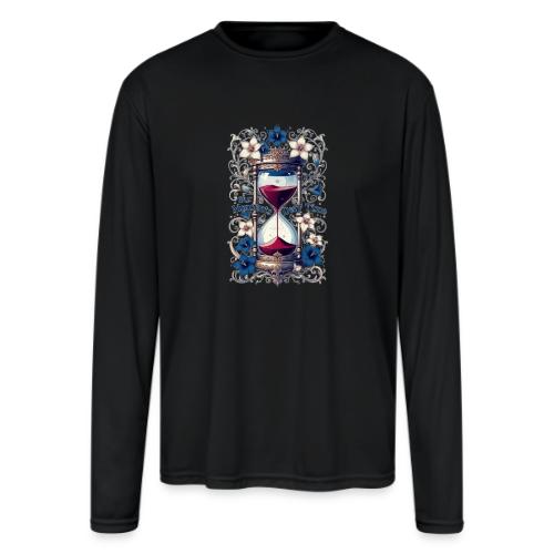 Our Moments Defy Time Hourglass Gifts T-Shirt - Men's Moisture Wicking Performance Long Sleeve T-Shirt