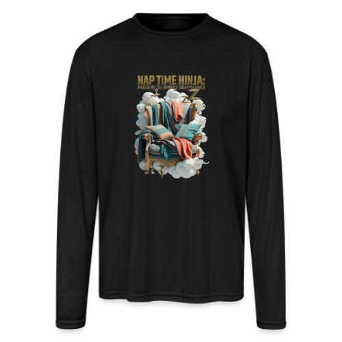 Nap Time Ninja T Shirt - Men's Moisture Wicking Performance Long Sleeve T-Shirt