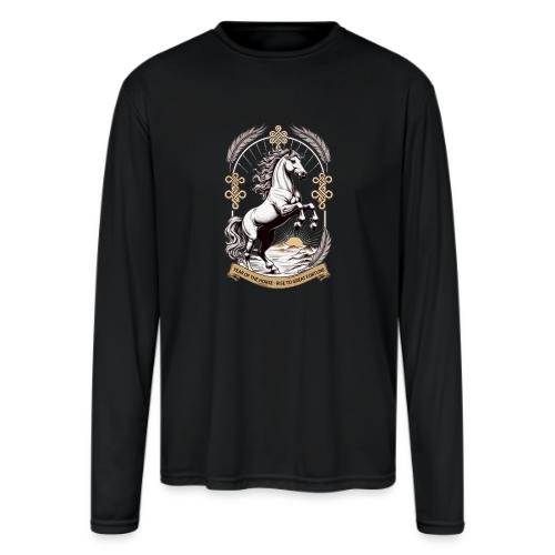 Year of the Horse Rearing T Shirt, Lunar New Year - Men's Moisture Wicking Performance Long Sleeve T-Shirt