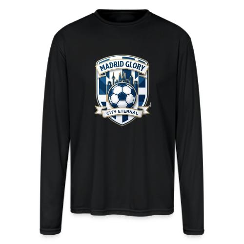 Madrid Skyline Glory T Shirt, Madrid Fan Gift - Men's Moisture Wicking Performance Long Sleeve T-Shirt