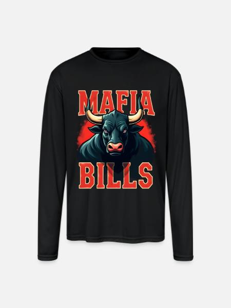 Mafia Bills - Men's Moisture Wicking Performance Long Sleeve T-Shirt - black