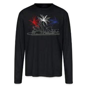 Opera House in Sydney - Men's Moisture Wicking Performance Long Sleeve T-Shirt - black - Front