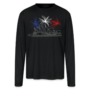 Opera House in Sydney - Men's Moisture Wicking Performance Long Sleeve T-Shirt - black - Front