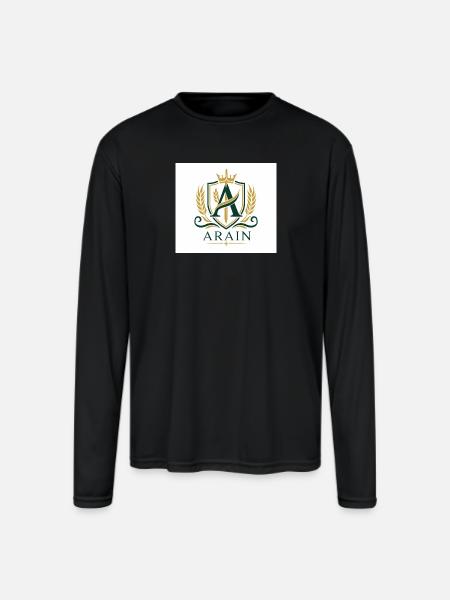 Arain Pride - Premium Punjabi Heritage Graphic - Men's Moisture Wicking Performance Long Sleeve T-Shirt - black