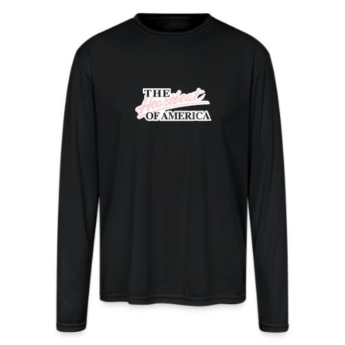 The Heartbeat of America - Men's Moisture Wicking Performance Long Sleeve T-Shirt
