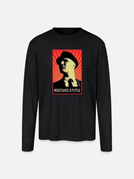 Observer Fringe - Men's Moisture Wicking Performance Long Sleeve T-Shirt - black