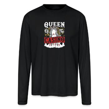 Jackpot Gambling Casino Theme Party - Men's Moisture Wicking Performance Long Sleeve T-Shirt - black - Front