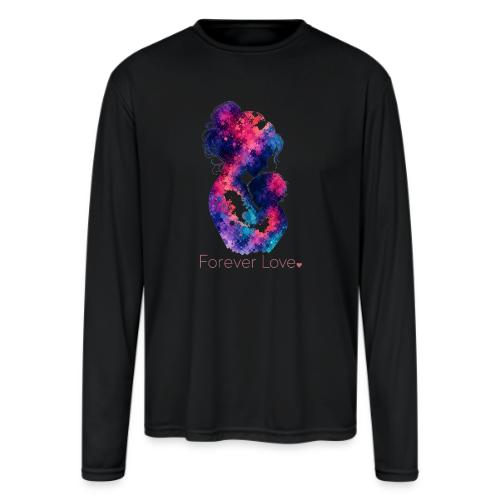 Forever Love-Vibrant Watercolor Mother-Child - Men's Moisture Wicking Performance Long Sleeve T-Shirt