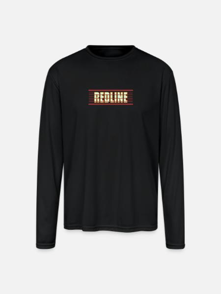 Redline Retro Neon - Men's Moisture Wicking Performance Long Sleeve T-Shirt - black