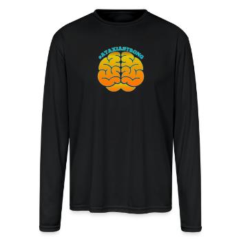 #ATAXIASTRONG - Men's Moisture Wicking Performance Long Sleeve T-Shirt - black - Front