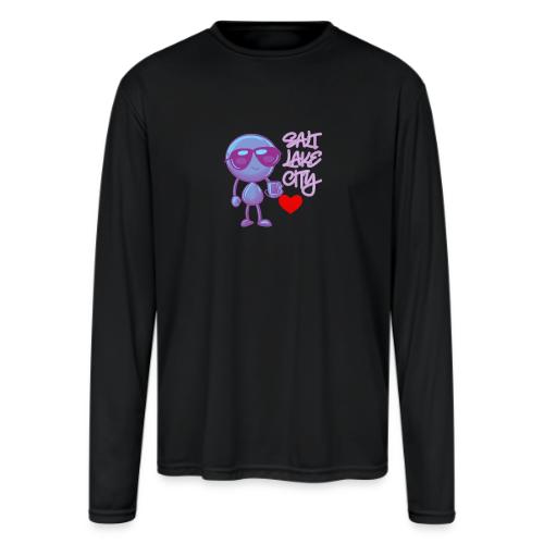 Smoon City 19 Salt Lake City - Men's Moisture Wicking Performance Long Sleeve T-Shirt