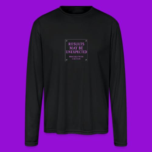 Results - Neon Purple - Men's Moisture Wicking Performance Long Sleeve T-Shirt