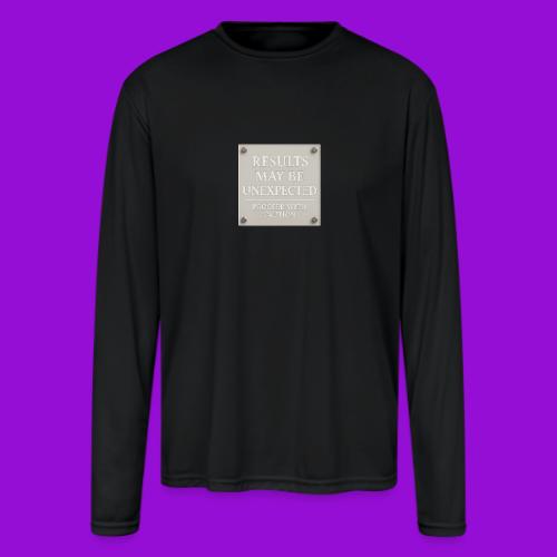 Results - White - Men's Moisture Wicking Performance Long Sleeve T-Shirt