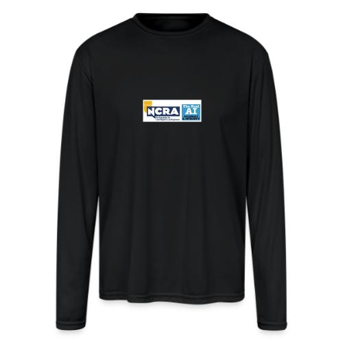 NCRA & AI logo with tagline - Men's Moisture Wicking Performance Long Sleeve T-Shirt