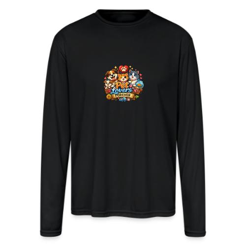 Pet Lover Forever Cute Cats & Dogs - Men's Moisture Wicking Performance Long Sleeve T-Shirt