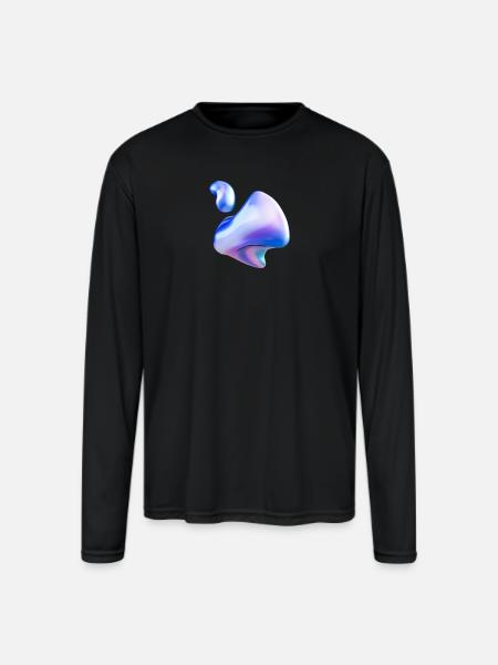 Unique - Men's Moisture Wicking Performance Long Sleeve T-Shirt - black