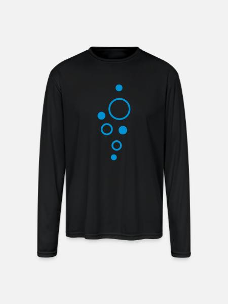 Bubbles - Men's Moisture Wicking Performance Long Sleeve T-Shirt - black