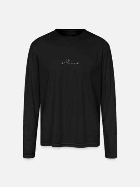 Awaiting design image - Men's Moisture Wicking Performance Long Sleeve T-Shirt - black