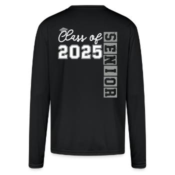 Class Of 2025 Senior  - Men's Moisture Wicking Performance Long Sleeve T-Shirt - black - Back
