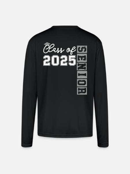 Class Of 2025 Senior  - Men's Moisture Wicking Performance Long Sleeve T-Shirt - black