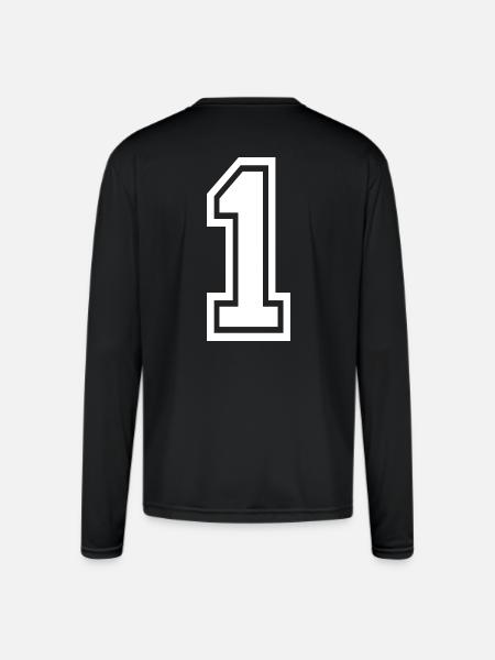 1 - Men's Moisture Wicking Performance Long Sleeve T-Shirt - black