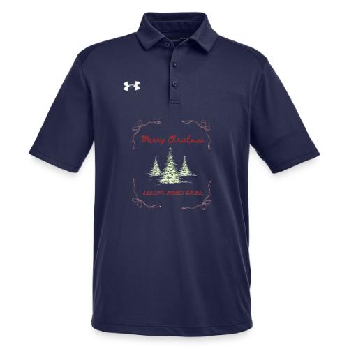 Beautiful Green Christmas Tree Graphic - Under Armour Men's Tech Polo