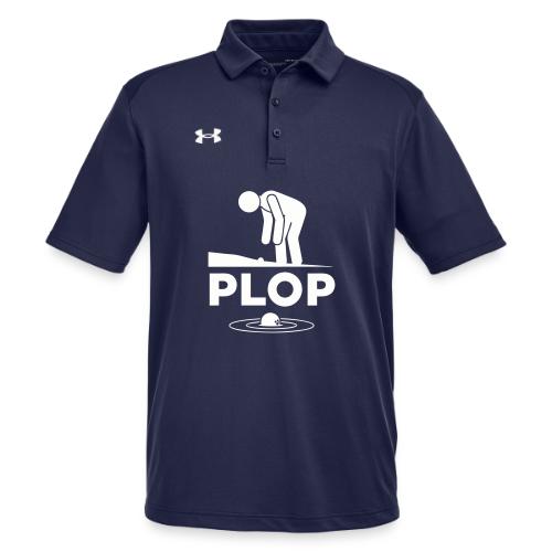 PLOP Water Hazard - Funny Ball in Water Quote - Under Armour Men's Tech Polo