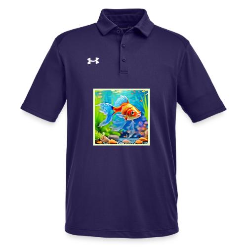 Colorful Tank Goldfish Design - Under Armour Men's Tech Polo