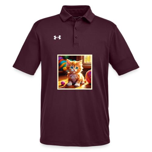 Cute Orange Kitten Art - Under Armour Men's Tech Polo