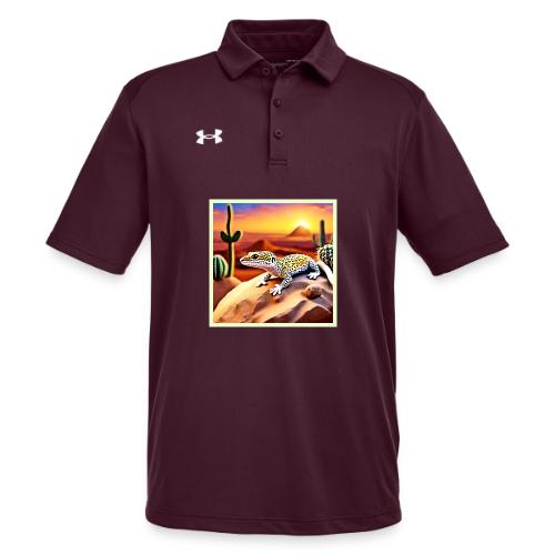 Beautiful Desert leopard Gecko Design - Under Armour Men's Tech Polo
