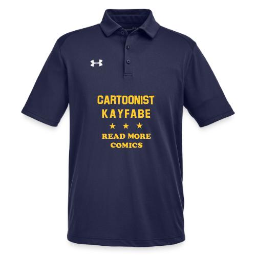 Cartoonist Kayfabe *** Read More Comics (Yellow) - Under Armour Men's Tech Polo