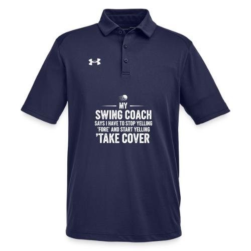 Stop Yelling Fore Start Yelling Take Cover - Golf - Under Armour Men's Tech Polo