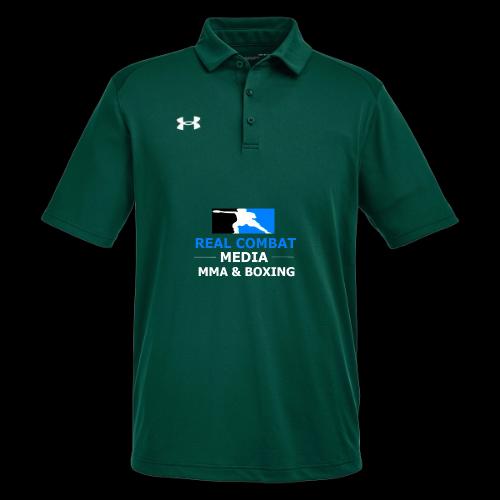 RCM MMA & BOXING Light Blue White Text - Under Armour Men's Tech Polo