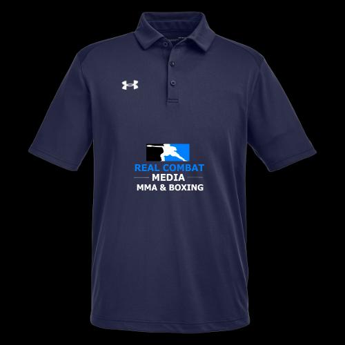 RCM MMA & BOXING Light Blue White Text - Under Armour Men's Tech Polo