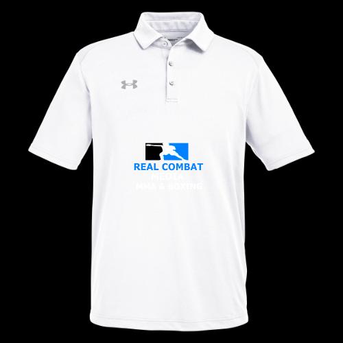 RCM MMA & BOXING Light Blue White Text - Under Armour Men's Tech Polo