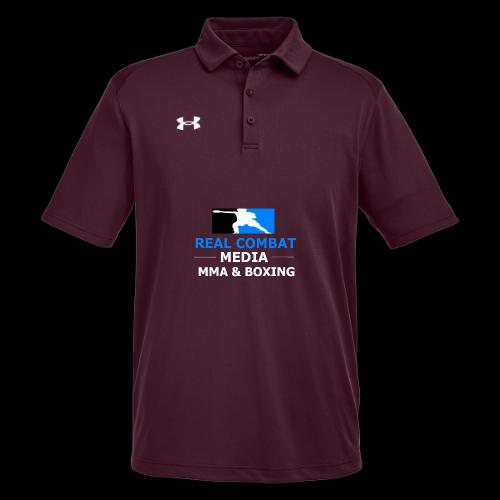 RCM MMA & BOXING Light Blue White Text - Under Armour Men's Tech Polo