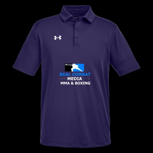 RCM MMA & BOXING Light Blue White Text - Under Armour Men's Tech Polo