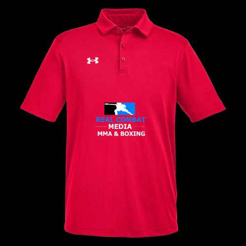 RCM MMA & BOXING Light Blue White Text - Under Armour Men's Tech Polo