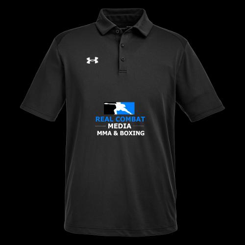 RCM MMA & BOXING Light Blue White Text - Under Armour Men's Tech Polo