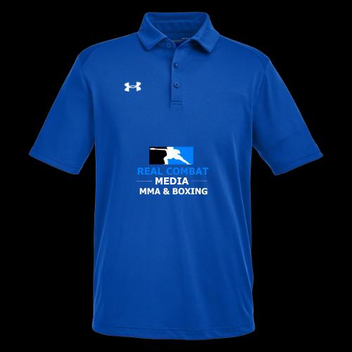 RCM MMA & BOXING Light Blue White Text - Under Armour Men's Tech Polo