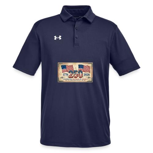USA 250th Anniversary Flags Emblem - Under Armour Men's Tech Polo