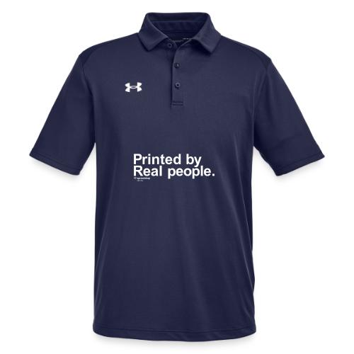 PrintedByRealPeople simple white - Under Armour Men's Tech Polo